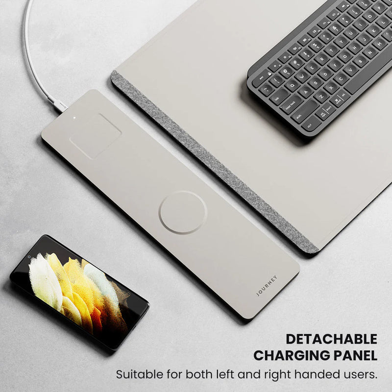 Load image into Gallery viewer, ALTI Wireless Charging Desk Mat - Light Grey
