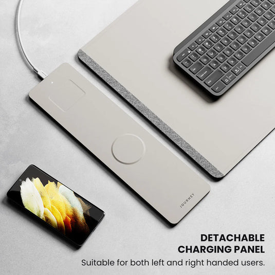 ALTI Wireless Charging Desk Mat - Light Grey