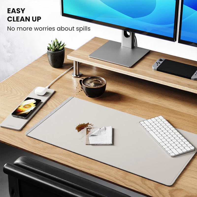 Load image into Gallery viewer, ALTI Wireless Charging Desk Mat - Light Grey
