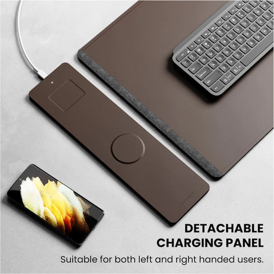 ALTI Wireless Charging Desk Mat - Dark Brown