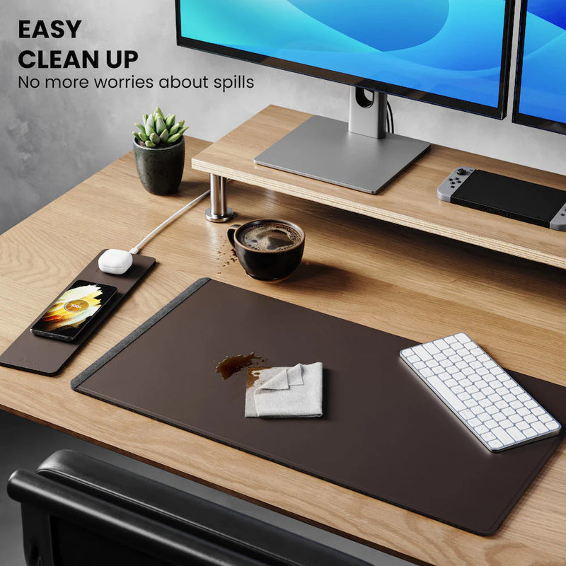 Load image into Gallery viewer, ALTI Wireless Charging Desk Mat - Dark Brown
